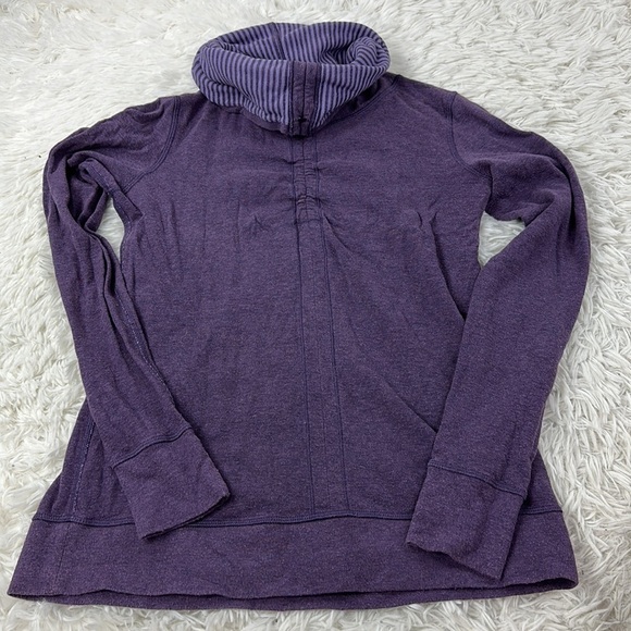 lululemon athletica Sweaters - Lululemon In A Cinch Long Sleeve Tee Heathered Deep Zinfandel / Classic Stripe